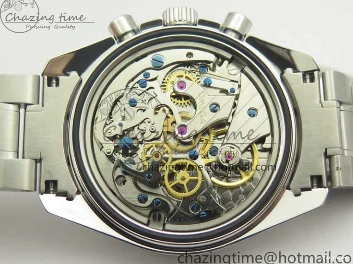 0114 Durable Speedmaster Professional SS OMF Best Edition Black Dial on SS Bracelet Manual Winding Chrono Movement 7995